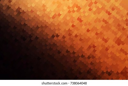 Dark Orange vector blurry arched background. A vague circumflex abstract illustration with gradient. A completely new design for your business.