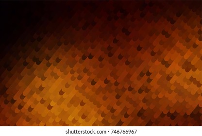 Dark Orange vector blurry arched template. Colorful abstract illustration with gradient crooked lines. The polygonal design can be used for your web site.