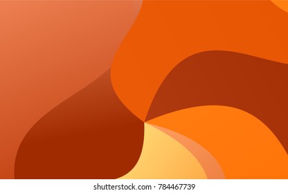 Dark Orange vector blurry arched template. A vague circumflex abstract illustration with gradient. The elegant pattern can be used as part of a brand book.