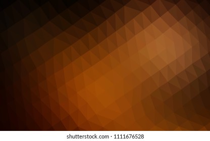 Dark Orange vector blurry hexagon texture. Creative geometric illustration in Origami style with gradient. The elegant pattern can be used as part of a brand book.