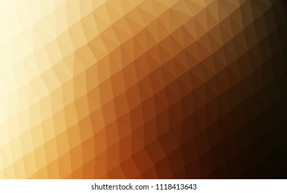 Dark Orange vector blurry hexagon template. A completely new color illustration in a vague style. The elegant pattern can be used as part of a brand book.