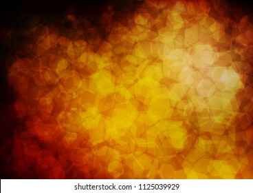 Dark Orange vector blurry hexagon template. Creative illustration in halftone style with gradient. Brand new design for your business.