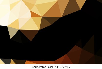 Dark Orange vector blurry hexagon pattern. A vague abstract illustration with gradient. Triangular pattern for your business design.