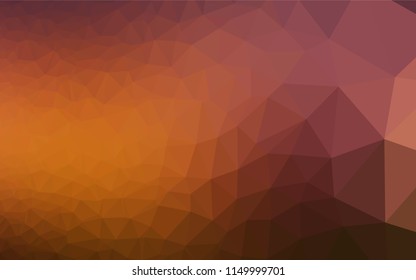 Dark Orange vector blurry hexagon texture. Creative geometric illustration in Origami style with gradient. Brand new design for your business.