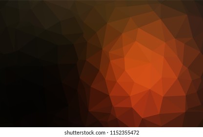 Dark Orange vector blurry hexagon texture. Colorful abstract illustration with gradient. The polygonal design can be used for your web site.