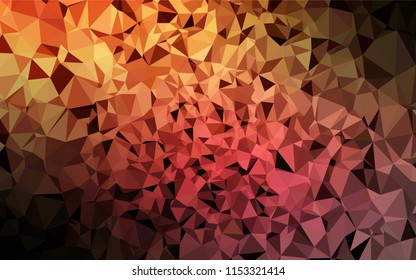 Dark Orange vector blurry hexagon template. Brand new colored illustration in blurry style with gradient. The elegant pattern can be used as part of a brand book.