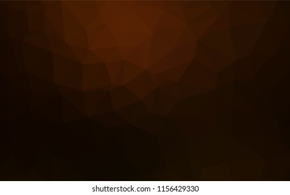 Dark Orange vector blurry hexagon template. A completely new color illustration in a vague style. A new texture for your design.