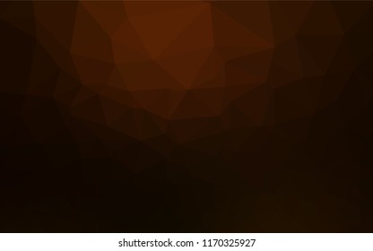 Dark Orange vector blurry hexagon texture. Brand new colored illustration in blurry style with gradient. Brand new style for your business design.