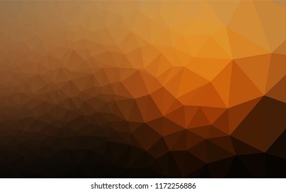 Dark Orange vector blurry hexagon texture. Brand new colored illustration in blurry style with gradient. The template can be used as a background for cell phones.