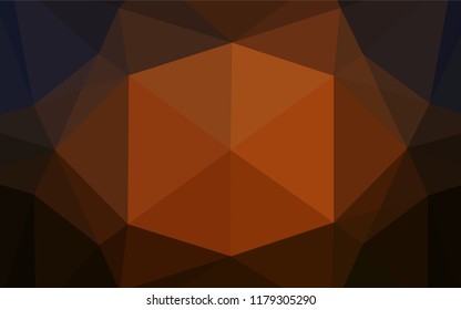 Dark Orange vector blurry hexagon template. Glitter abstract illustration with an elegant design. The completely new template can be used for your brand book.