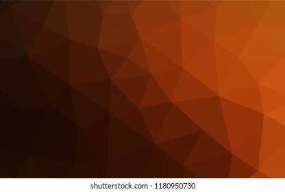 Dark Orange vector blurry hexagon pattern. Brand new colored illustration in blurry style with gradient. The template can be used as a background for cell phones.