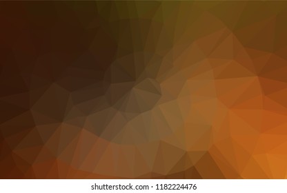 Dark Orange vector blurry hexagon texture. Shining illustration, which consist of triangles. The completely new template can be used for your brand book.