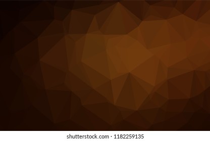 Dark Orange vector blurry hexagon template. Shining colored illustration in a Brand new style. A new texture for your design.