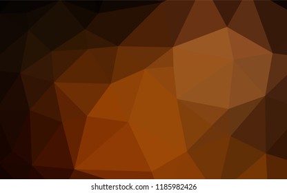Dark Orange vector blurry hexagon texture. Glitter abstract illustration with an elegant design. A new texture for your design.