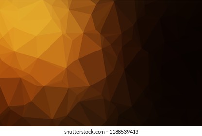 Dark Orange vector blurry hexagon texture. A sample with polygonal shapes. The polygonal design can be used for your web site.