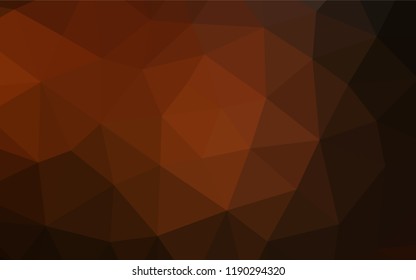 Dark Orange vector blurry hexagon texture. Shining illustration, which consist of triangles. A completely new design for your business.