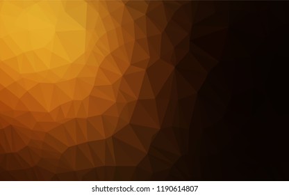 Dark Orange vector blurry hexagon pattern. A completely new color illustration in a vague style. Triangular pattern for your business design.
