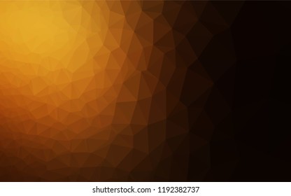Dark Orange vector blurry hexagon texture. Geometric illustration in Origami style with gradient.  The completely new template can be used for your brand book.
