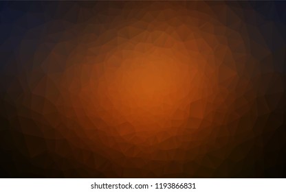 Dark Orange vector blurry hexagon texture. Brand new colored illustration in blurry style with gradient. A completely new design for your business.