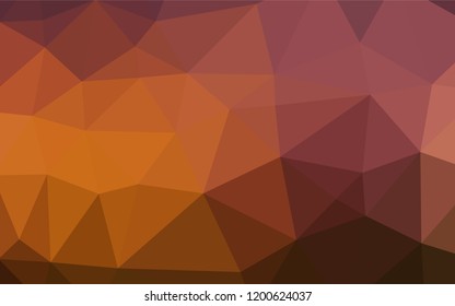 Dark Orange vector blurry hexagon template. Creative illustration in halftone style with gradient. The textured pattern can be used for background.