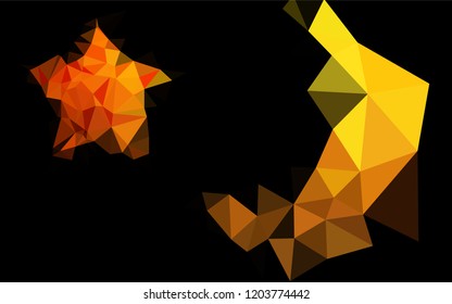 Dark Orange vector blurry hexagon texture. Brand new colored illustration in blurry style with gradient. A new texture for your design.