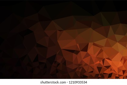 Dark Orange vector blurry hexagon template. A sample with polygonal shapes. Brand new style for your business design.