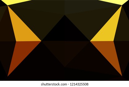 Dark Orange vector blurry hexagon texture. Brand new colored illustration in blurry style with gradient. A new texture for your design.