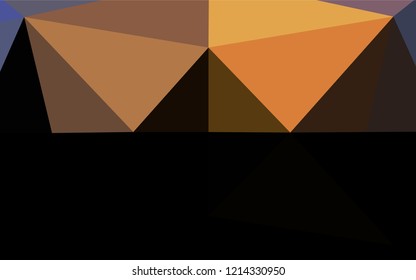 Dark Orange vector blurry hexagon pattern. Shining colored illustration in a Brand new style. The completely new template can be used for your brand book.