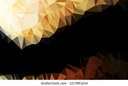 Dark Orange vector blurry hexagon template. A vague abstract illustration with gradient. The textured pattern can be used for background.