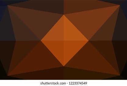 Dark Orange vector blurry hexagon texture. Shining colored illustration in a Brand new style. The polygonal design can be used for your web site.
