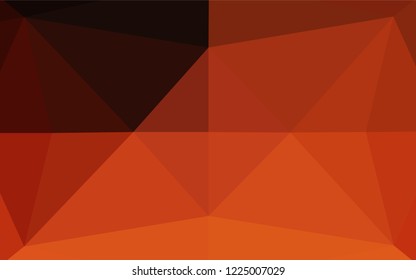 Dark Orange vector blurry hexagon template. Shining colored illustration in a Brand new style. Brand new design for your business.