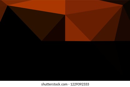 Dark Orange vector blurry hexagon template. Creative illustration in halftone style with gradient. A completely new template for your business design.