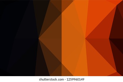 Dark Orange vector blurry hexagon texture. Modern geometrical abstract illustration with gradient. The best triangular design for your business.