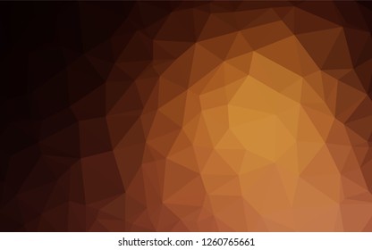 Dark Orange vector blurry hexagon texture. Creative geometric illustration in Origami style with gradient. A completely new design for your business.