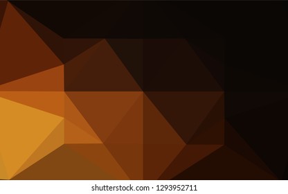 Dark Orange vector blurry hexagon pattern. A completely new color illustration in a vague style. A completely new template for your business design.