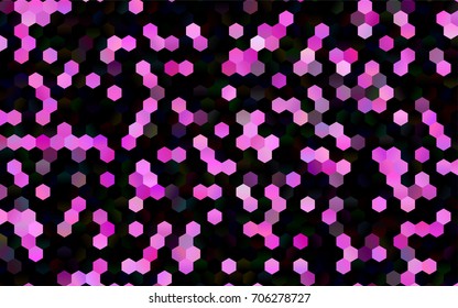 Dark Orange vector blurry hexagon background design. Geometric background in Origami style with gradient. 