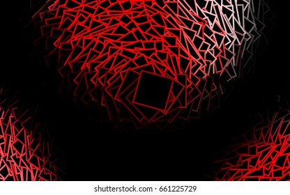 Dark Orange vector blurry rectangular background. Geometric background in square style with gradient. The pattern can be used for brand-new background.