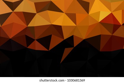 Dark Orange vector blurry triangle pattern. Creative illustration in halftone style with gradient. Brand-new design for your business.