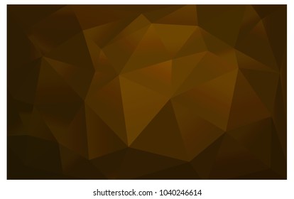Dark Orange vector blurry triangle background design. Geometric background in Origami style with gradient. 