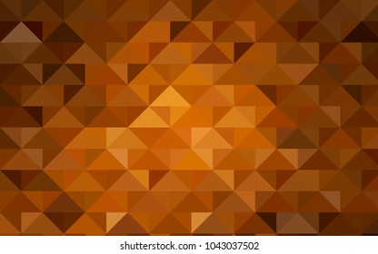 Dark Orange vector blurry triangle template. Brand-new colored illustration in blurry style with gradient. The template can be used as a background for cell phones.