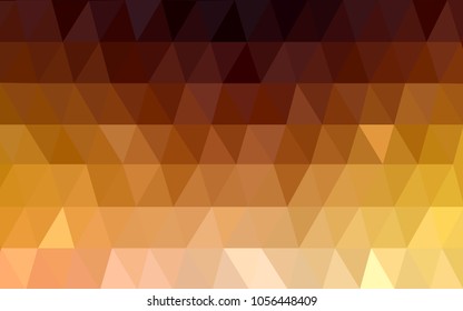 Dark Orange vector blurry triangle background design. Geometric background in Origami style with gradient. 