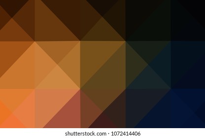 Dark Orange vector blurry triangle template. Colorful abstract illustration with gradient. A completely new template for your business design.