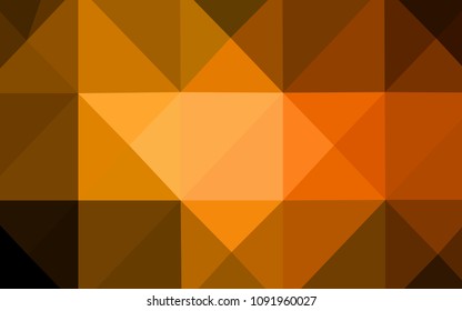 Dark Orange vector blurry triangle pattern. Modern geometrical abstract illustration with gradient. The polygonal design can be used for your web site.