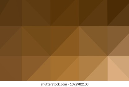 Dark Orange vector blurry triangle texture. Triangular geometric sample with gradient.  A completely new template for your business design.