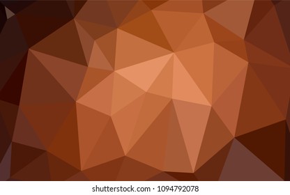 Dark Orange vector blurry triangle pattern. Colorful illustration in polygonal style with gradient. Brand-new design for your business.