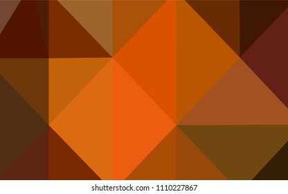 Dark Orange vector blurry triangle template. Creative geometric illustration in Origami style with gradient. Triangular pattern for your business design.