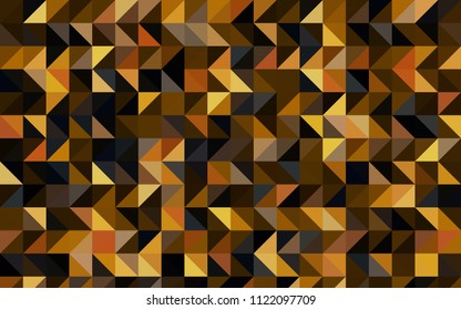 Dark Orange vector blurry triangle template. Geometric illustration in Origami style with gradient.  Brand-new style for your business design.