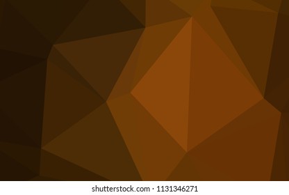 Dark Orange vector blurry triangle pattern. Creative illustration in halftone style with gradient. That pattern can be used as a part of a brand book.