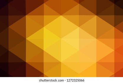 Dark Orange vector blurry triangle pattern. Creative illustration in halftone style with gradient. That new template can be used for your brand book.