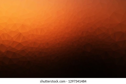 Dark Orange vector blurry triangle template. Shining colored illustration in a Brand new style. Template for a cell phone background.